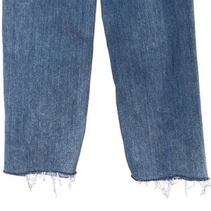 Hidden SZ 28 Tracey Crop Jeans High-Rise Straight Leg Stretch Whiskered Raw Hem
